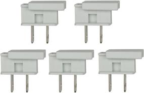 img 3 attached to 🔌 Creative Hobbies SPLUG Pack of 5: Easy Snap On End Plug for SPT-1 Wire, 8A, 125V, Residential Grade, Non-Grounding, White