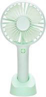 🌬️ yihunion mini handheld fan portable, usb rechargeable battery powered fan with base, 2500mah battery, 4 modes for home office bedroom and outdoor travel (green) логотип