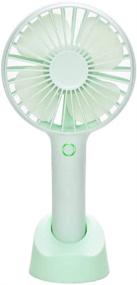 img 4 attached to 🌬️ YIHUNION Mini Handheld Fan Portable, USB Rechargeable Battery Powered Fan with Base, 2500mAh Battery, 4 Modes for Home Office Bedroom and Outdoor Travel (Green)