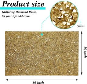 img 3 attached to Sparkle & Shine: 60000 Pieces of Self-Adhesive Rhinestones for Glittering Car, Clothing, Shoes, Phone & More (Gold, 16 x 10 Inch)