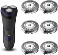 🔪 6 pack sh30 replacement heads for philips norelco series 3000, 2000, 1000 shavers and s738 click and style, featuring comfortcut technology logo