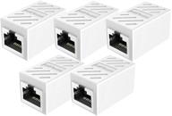 🔌 caivov rj45 coupler: cat7 cat6 cat5e ethernet cable extender lan connector in line - female to female (5 pack) logo