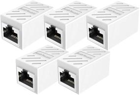 img 4 attached to 🔌 CAIVOV RJ45 Coupler: Cat7 Cat6 Cat5e Ethernet Cable Extender LAN Connector in Line - Female to Female (5 Pack)