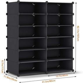 img 3 attached to 6 Tier Shoe Rack, Plastic Shoe Storage Organizer for Closet Hallway Bedroom Entryway - Holds up to 24 Pairs of Shoes
