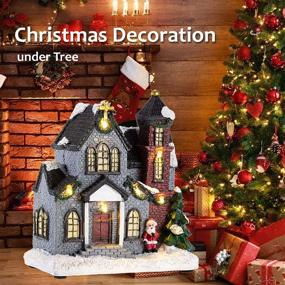 img 2 attached to 🎄 Captivating Christmas Church Village Lit House - Illuminated Collectible 6-Inch LED Lighted Buildings (Battery Operated)