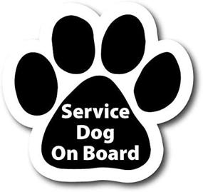 img 1 attached to 🐾 Service Dog Pawprint Car Magnet - 5" Heavy Duty Auto Truck Fridge Magnetic Decal: Enhanced SEO-friendly Product Title