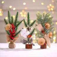 🎄 2021 new 10-inch artificial mini christmas tree for table decorations in home and office - ideal for small xmas trees on desks; national trees логотип