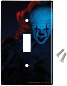 img 3 attached to 🤡 Spooky IT: Chapter 2 Blue Pennywise Plastic Wall Decor Toggle Light Switch Plate Cover by GRAPHICS & MORE - A Must-Have for Horror Fans!