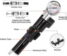 img 3 attached to 🚴 Odoland Bike Tire Repair Kit: 210 PSI Hand Pump, Multi-Tool Set, and Puncture Repair Kit