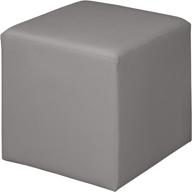 🪑 regency jean plush square ottoman, grey: stylish comfort for modern living spaces logo