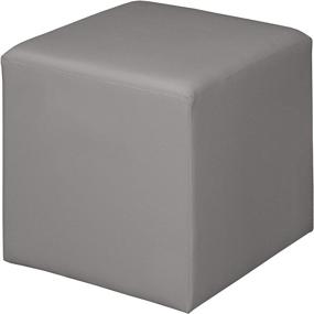 img 3 attached to 🪑 Regency Jean Plush Square Ottoman, Grey: Stylish Comfort for Modern Living Spaces