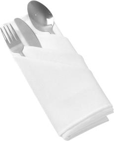 img 1 attached to 🍽️ 25-Pack Polyester Cloth Napkins by Ascoza