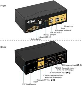 img 2 attached to 🔀 CKL КВМ-переключатель Dual Monitor DisplayPort 2 порт 4K 60Hz 4:4:4: Непревзойденная связь и совершенное управление с CKL-622DP