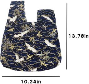 img 1 attached to 👜 Stylish BARbee Cotton Japanese Pattern Handbags & Wallets - Portable Women's Top-Handle Bags