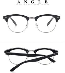 img 1 attached to 👓 Computer Blue Light Blocking Filter Glasses Round Frames for Men and Women - Prescription Eyeglass Optical Frames