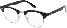 img 4 attached to 👓 Computer Blue Light Blocking Filter Glasses Round Frames for Men and Women - Prescription Eyeglass Optical Frames