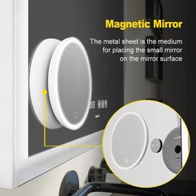 img 3 attached to 💄 Portable 2.5X Magnifying Makeup Mirror with LED Lights - 6 Inch Vanity Mirror, 3 Lighting Modes, Touch Screen, High Definition, Rechargeable