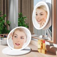 💄 portable 2.5x magnifying makeup mirror with led lights - 6 inch vanity mirror, 3 lighting modes, touch screen, high definition, rechargeable logo