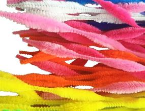 img 2 attached to 🌈 100-Pack of Caryko Mix Colored Fuzzy Bump Chenille Stems Pipe Cleaners