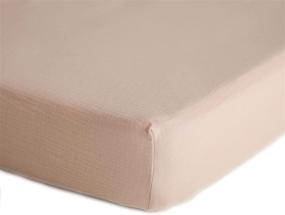 img 3 attached to 🛏️ Soft and Breathable Mushie Extra Muslin Fitted Sheet for Kids' Home Store