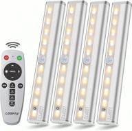 🔦 ldopto battery operated lights 4 pack with remote - under cabinet led lighting for kitchen, timer, dimmable, touch control, 2 colors logo