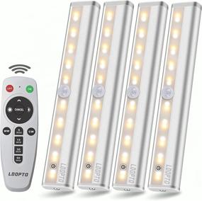 img 4 attached to 🔦 LDOPTO Battery Operated Lights 4 Pack with Remote - Under Cabinet LED Lighting for Kitchen, Timer, Dimmable, Touch Control, 2 Colors