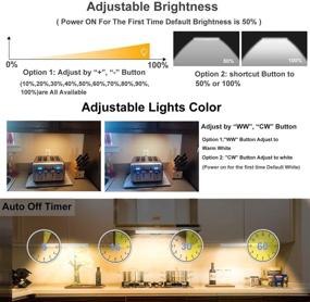 img 3 attached to 🔦 LDOPTO Battery Operated Lights 4 Pack with Remote - Under Cabinet LED Lighting for Kitchen, Timer, Dimmable, Touch Control, 2 Colors