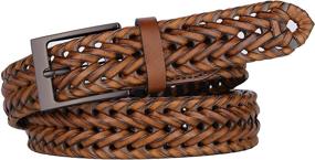 img 3 attached to 👔 Lavemi Leather Braided Belt - Men's Accessories for a stylish look - Size 35, Model 2828-2