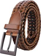 👔 lavemi leather braided belt - men's accessories for a stylish look - size 35, model 2828-2 логотип
