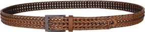 img 1 attached to 👔 Lavemi Leather Braided Belt - Men's Accessories for a stylish look - Size 35, Model 2828-2