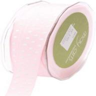 may arts 5/8-inch pink grosgrain polka dot ribbon logo