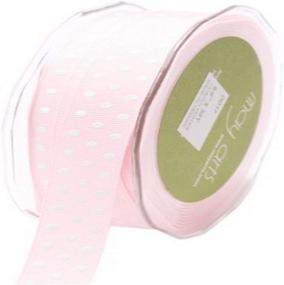 img 1 attached to May Arts 5/8-Inch Pink Grosgrain Polka Dot Ribbon