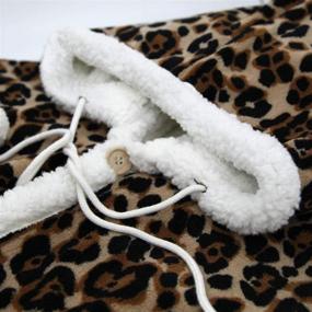 img 3 attached to 🐾 MARQUESS Animals Spots Hooded Throw Wrap: Ultra Soft Coral Plush Sherpa Lined Blanket with 2 Pockets