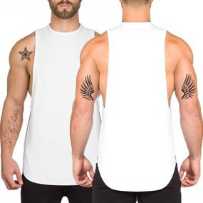 img 3 attached to 🏋️ PAIZH Men's Gym Tank Tops: Enhance Your Workout with Fitted Muscle-Building Fitness T-Shirts