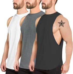 img 4 attached to 🏋️ PAIZH Men's Gym Tank Tops: Enhance Your Workout with Fitted Muscle-Building Fitness T-Shirts