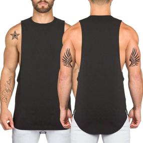 img 1 attached to 🏋️ PAIZH Men's Gym Tank Tops: Enhance Your Workout with Fitted Muscle-Building Fitness T-Shirts