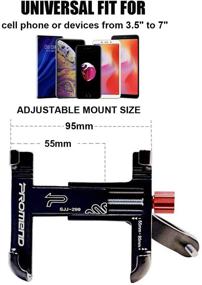 img 3 attached to Aluminum Alloy Bike Phone Holder by PROMEND - 360 Rotation, Anti Slip Mount for iPhone Xs Max, 11, 8 Plus, Galaxy S9, S8 - Universal Handlebar Cradle for Bicycles & Motorcycles