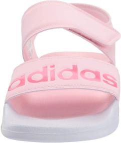 img 3 attached to 👡 Stylish and Comfortable adidas Women's Adilette Sandal Slide in Clear Pink/Cherry Metallic/White, Size 8