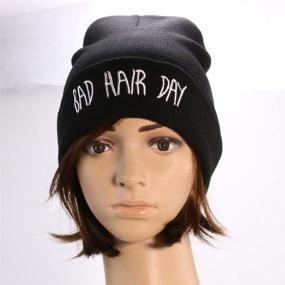 img 1 attached to Winter Skull Beanie Black Women