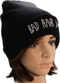 img 3 attached to Winter Skull Beanie Black Women