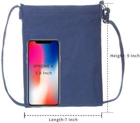 img 2 attached to 👜 Canvas Crossbody Phone Purse: Stylish Handbags & Wallets for Women