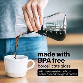 img 1 attached to ☕ Coffee Bear Pour Over Coffee Maker Set: Borosilicate Glass Carafe, Stainless Steel Filter, 4-Cup Dripper, 600mL Capacity