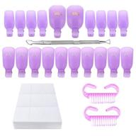 vcedas gel nail polish remover kit: 600pcs nail wipes, 20pcs soak off cap clips, 2 nail brushes & steel cuticle pusher logo