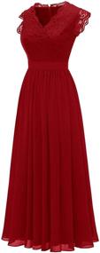 img 3 attached to 👗 Burgundy Sleeveless Bridesmaid Wedding Dress by Dressystar - Women's Clothing for Elegant Dresses