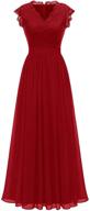 👗 burgundy sleeveless bridesmaid wedding dress by dressystar - women's clothing for elegant dresses logo