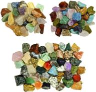 🌍 fantasia materials: 3 lb premium world stone mix - largest variety on amazon. raw natural crystals & rocks for tumbling, polishing, wire wrapping, reiki. bulk rough from asia, brazil, madagascar! logo