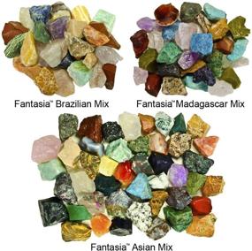 img 1 attached to 🌍 Fantasia Materials: 3 lb Premium World Stone Mix - Largest Variety on Amazon. Raw Natural Crystals & Rocks for Tumbling, Polishing, Wire Wrapping, Reiki. Bulk Rough from Asia, Brazil, Madagascar!