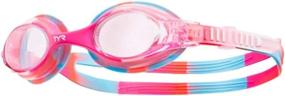 img 2 attached to TYR Youth Tie Dye Swimple Goggles, Pink/White, Unisex Ages 3-10