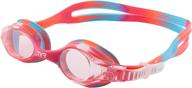 tyr youth tie dye swimple goggles, pink/white, unisex ages 3-10 logo