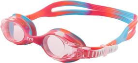 img 4 attached to TYR Youth Tie Dye Swimple Goggles, Pink/White, Unisex Ages 3-10